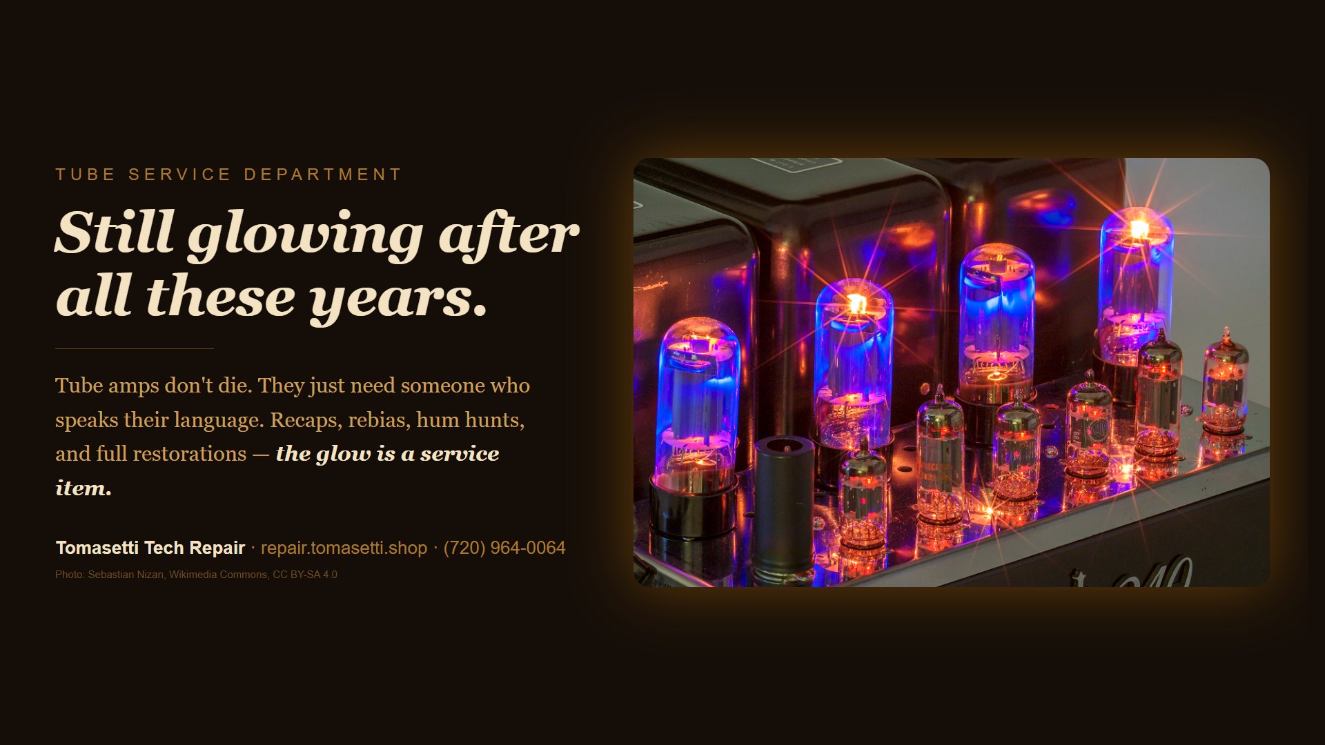 Still glowing after all these years. — the glow is a service item.
